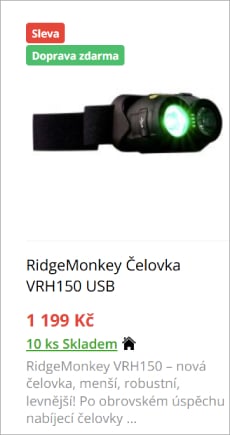 RidgeMonkey Čelovka VRH150 USB